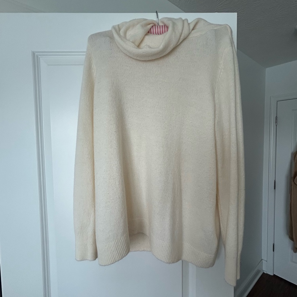 Cream Turtleneck Sweater